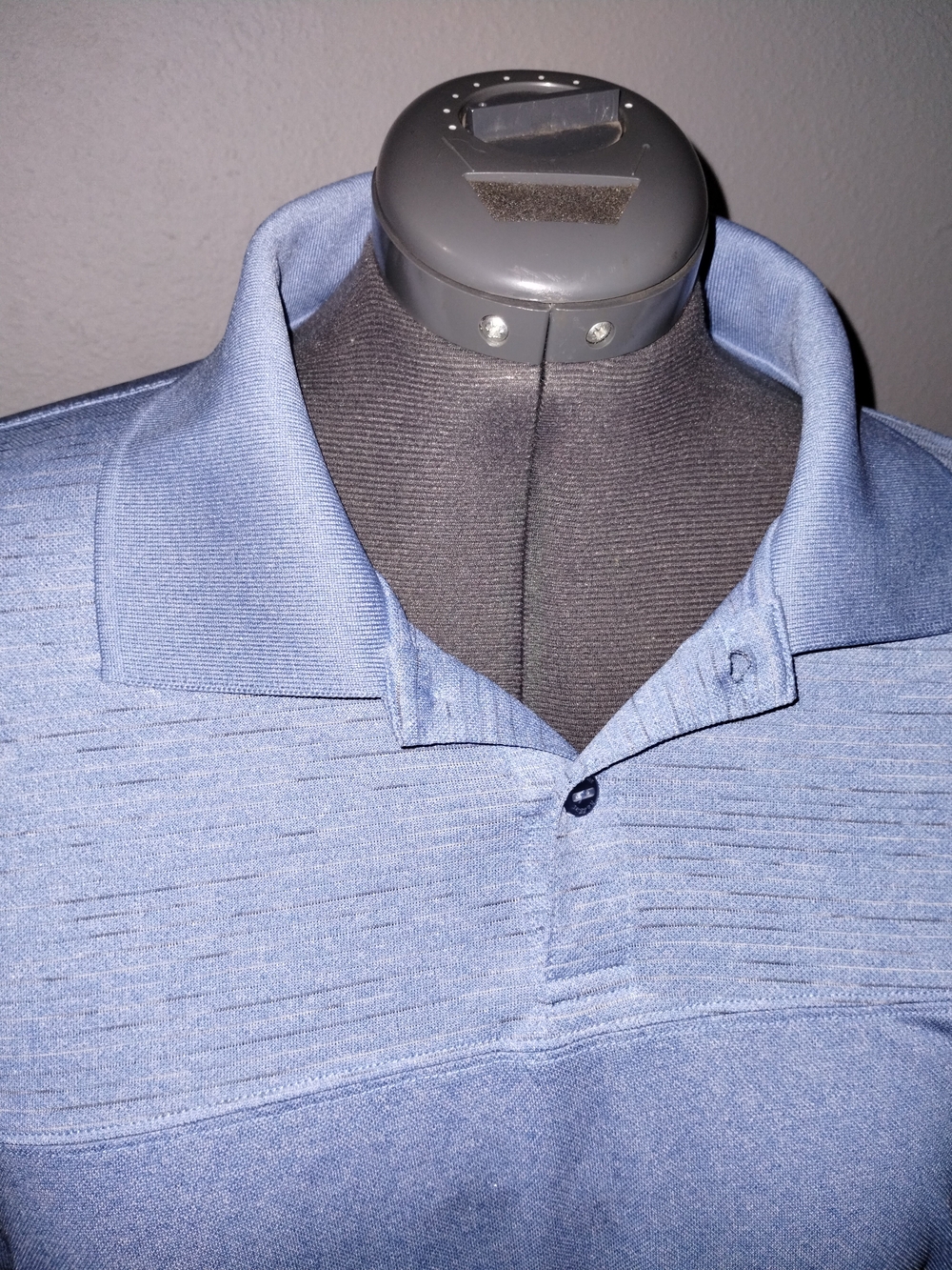Haggar Cool 18° Tec Men's Polo Shirt XLT In Light Blue